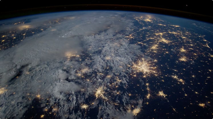 地球俯瞰墨西哥到纽约夜景mac视频屏保