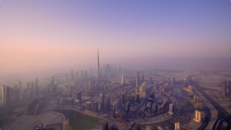 迪拜市区景色Mac视频屏