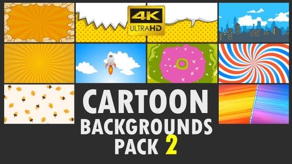 4K卡通背景包2视频背景素材