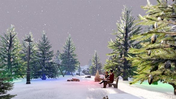 动态动画冬天背景视频素材