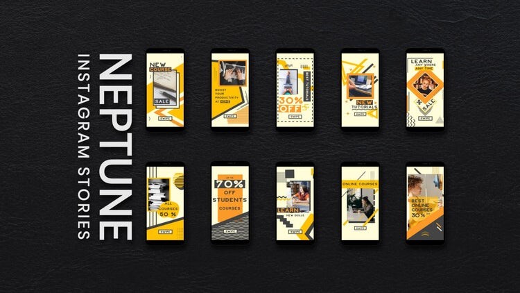 10个干净创意的产品宣传展示AE模板