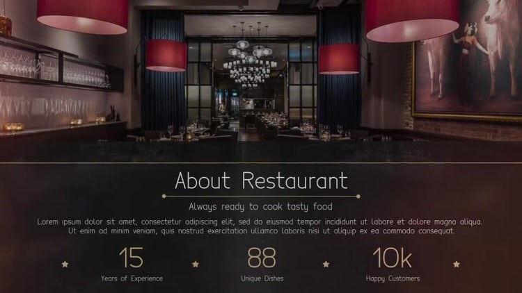 现代简约的餐厅介绍AE模板