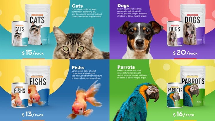 现代创意的宠物产品幻灯片AE模板
