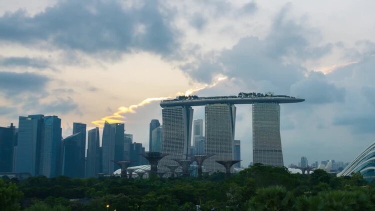新加坡滨海湾金沙豪华酒店视频素材