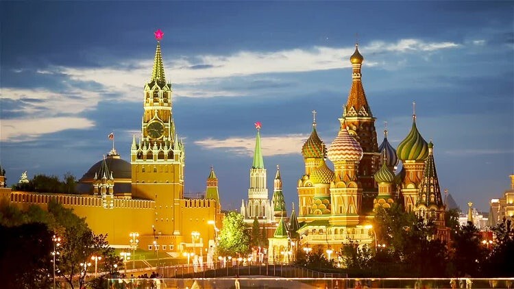 莫斯科城市地标全景视频素材