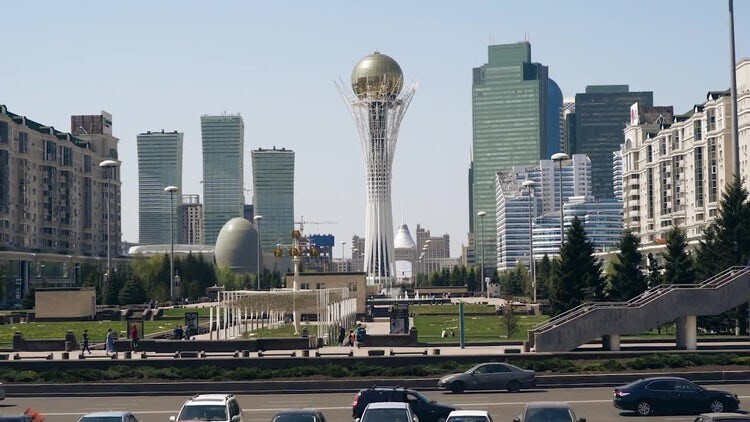 哈萨克斯坦努尔苏丹的街道视频素材