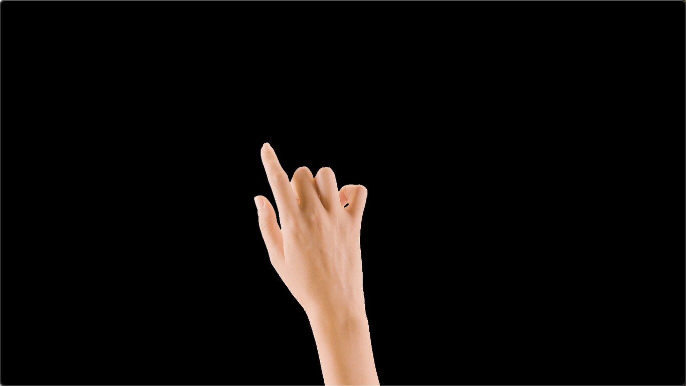 女性手势动作透明通道视频素材2