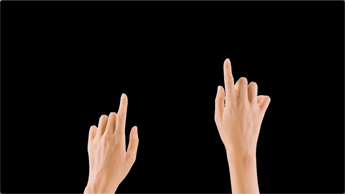 女性手势动作透明通道视频素材3