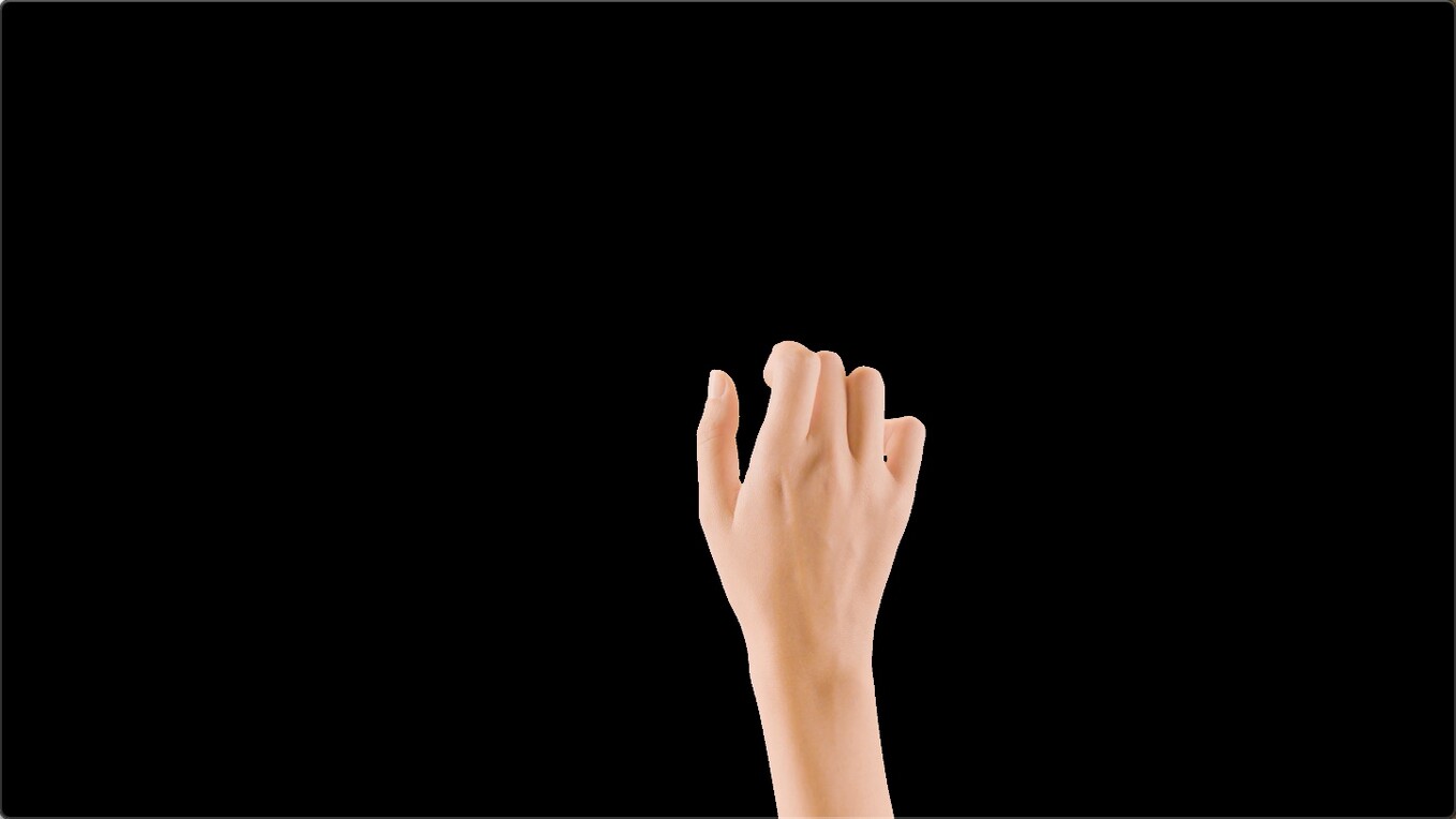女性手势动作透明通道视频素材8