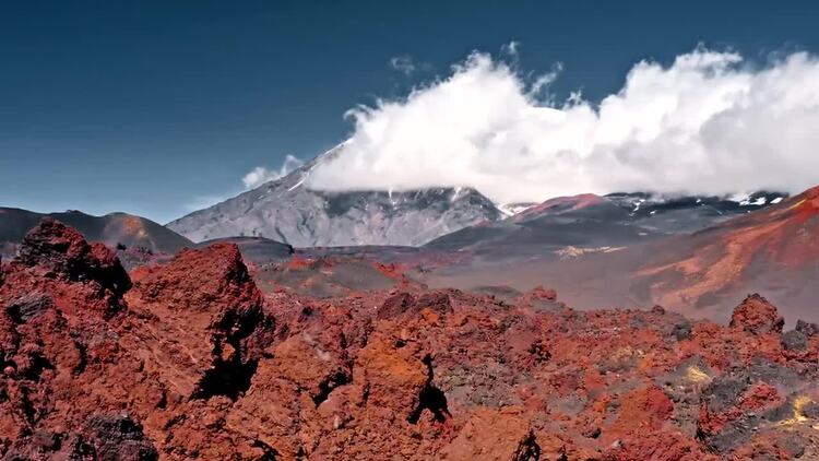 托尔巴奇克火山航拍视频
