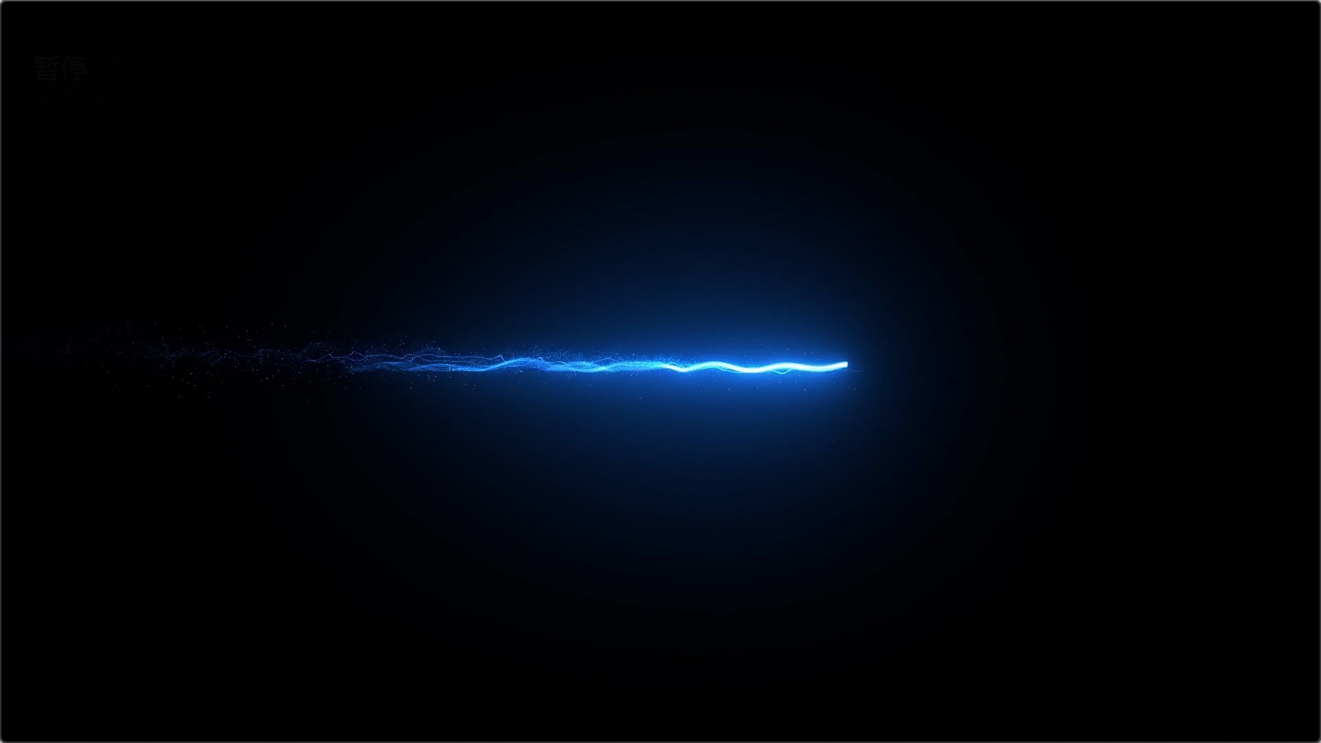 唯美蓝色光晕粒子发光拖尾线条动画视频29