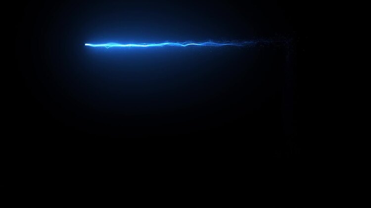 唯美蓝色光晕粒子发光拖尾线条动画视频46