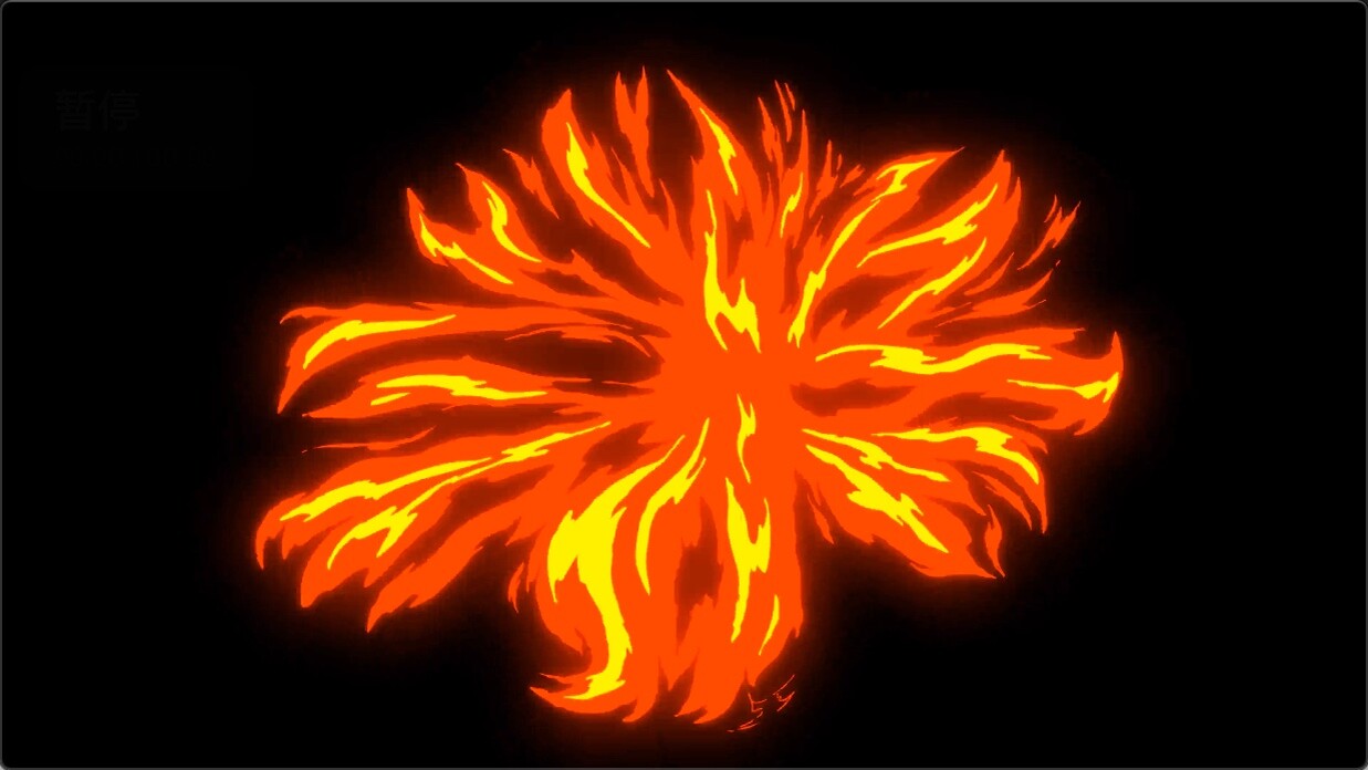 能量电流爆炸转场烟雾火焰液体MG图形动画68